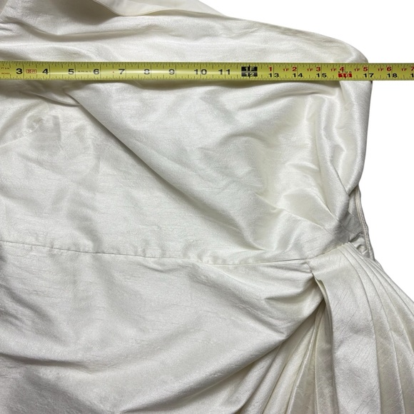 NWT Sachin & Babi Dorien Bow Train Wrap Mini Dress 12 Anthropologie Bridal *FLAW - Picture 9 of 16